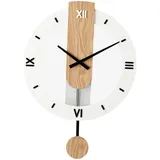 Sharplace Pendeluhr aus Holz, Wanduhr, Dekoration, dekorativ, geräuschlos, 39,4 x 54,4 cm, für Esszimmer, Einweihungsgeschenk, Römische Zahlen