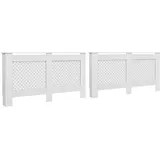 vidaXL Heizkörperverkleidungen 2 Stk. Weiß 152 x 19 x 81,5 cm MDF