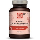 Kala Health Vitamin E 1000 IE Ultra Tocopherol 450mg Vitamin E Vegan – alle 4 Tocopherole – Alpha Tocopherol + Beta Tocopherol + Gamma Tocopherol + Delta Tocopherol – Einzigartiges d Alpha Tocopherol