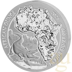 1 Unze Silbermünze Ruanda Nilkrokodil 2023