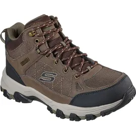 SKECHERS Selmen Melano Trekking Shoes, Chocolate Leather W/Mesh, 45