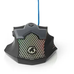 Nedis Gaming Mouse - Verdrahtet - 800 / 1200 / 1600 / 2400 dpi - Einstellbar DPI - Anzahl Knöpfe: 7 - Rechtshändig - 1.50 m - LED