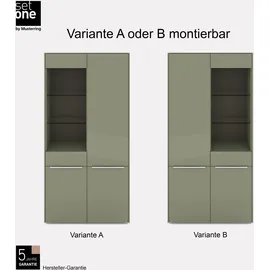 Set One by Musterring Standvitrine Reno 92 x 42 x 185 cm Grün