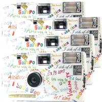 4 x 1A PHOTO PORST I mog di Weiss Einwegkamera/Hochzeitskamera (27 Fotos, Blitz, 4-er Pack)