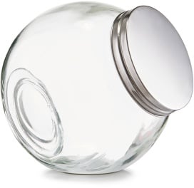 Zeller Candy Vorratsglas, Glasbehälter mit Schraubdeckel aus Metall, Fassungsvermögen: 1200 ml