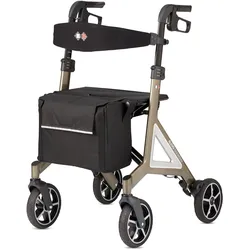 Rollator BISCHOFF & BISCHOFF "Alevo Country Rollator", grau (platinfarben), Rollatoren, faltbar - für innen und außen, mit Profil-Bereifung, Sitzhöhe 51 cm