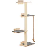 Vevor Katzenregalbaum, Katzenkratzturm Katzenregal Wandkratzbaum Katzenbaum 125cm
