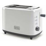 Black & Decker BXTO820E Toaster 820W. 2 breite Toastschlitze. 7 Röstgradstufen. Automatische Brotzentrierung. Weiß,