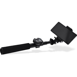 InLine 48090 Selfie Stick mit Bluetooth Funkauslöser, Teleskop, schwarz, Aluminium, mit Mini Stativ, 0,75m