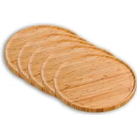 Kesper 58463| 5er Set Pizzateller Servierteller ø 32 cm/Stärke: 1,5 cm aus Bambus