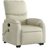 vidaXL Massagesessel mit Aufstehhilfe Kunstleder 99 x 99 x 99 cm Beige