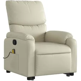 vidaXL Massagesessel mit Aufstehhilfe Kunstleder 99 x 99 x 99 cm Beige