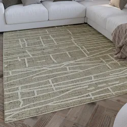Teppich WECON HOME "Hamptons TWENTYFIVE", grau (taupe), B:160cm H:10mm L:230cm, Polyester, Teppiche, Läufer. Kurzflor, Wohnzimmer, Schlafzimmer, elegant, robust, abstrakt