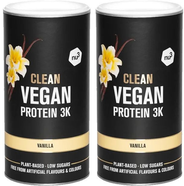 NU3 Clean Vegan Protein 3K vanille 2x500 g Poudre
