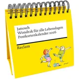 Reclam, Philipp, jun. GmbH, Verlag Wondrak für alle Lebenslagen. Postkartenkalender 2026: Mit Zitaten und Illustrationen von Janosch – Ausgezeichnet mit dem Kalenderpreis des Deutschen ... 53 perforierten Postkarten zum Heraustrennen