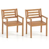 Fantask Gartenstuhl Gartensessel 56 x 56 x 180 cm beige 2 St.