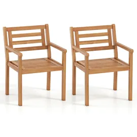 Fantask Gartenstuhl Gartensessel 56 x 56 x 180 cm beige 2 St.