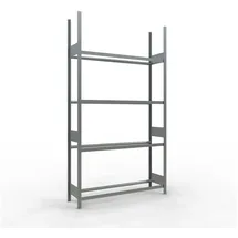 Schulte Reifenregal Stahl 275 x 150 x 40 cm silber 4 Ebenen