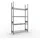 Schulte Reifenregal Stahl 275 x 150 x 40 cm silber 4 Ebenen
