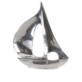 GILDE Dekoobjekt »Skulptur Segel-Boot, silber«, aus Metall, maritim, in 2 Größen erhältlich, Wohnzimmer, silberfarben