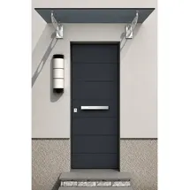 Buylando Glasvordach 120 x 90 cm grau