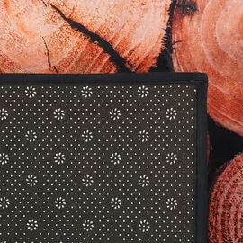 Beliani Kardere Kurzflorteppich 80 x 150 cm Braun/Schwarz
