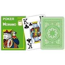 Modiano Spielkarten Poker Cristallo, 4 Index hellgrün