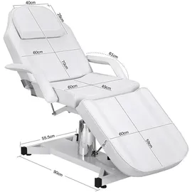 Barberpub Kosmetikliege Therapieliege Massageliege Tattooliege Kosmetikstuhl Schönheitsausrüstung 0015W Weiß