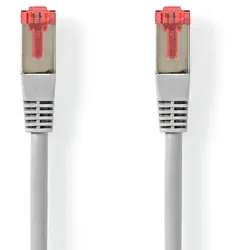 Nedis Cat 6 Kabel | RJ45 Stecker | RJ45 Stecker | S/FTP | 5.0 m | rund | PVC | Grau | Aufhänger