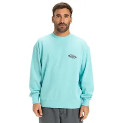 Sweatshirt QUIKSILVER "Spin Cycle", Herren, Gr. S, blau (aqua sky), [Hauptstoff] 100% Baumwolle, Sweatshirts