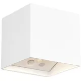 Reality Leuchten LED Wandleuchte, Bewegungsmelder, LED fest integriert, Warmweiß, Akku ohne Strom-Anschluss kabel-los innen mit Bewegungsmelder, H: 10cm weiß