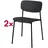 meet by paperflow Bistrostuhl SOHO Kunststoff schwarz 2er-Set
