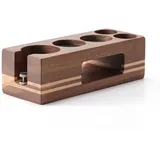 KIUGOP Espresso-Tamper-Matte Tamper-Halter Für Kaffeefilter Aus Holz - Holz-Kaffeefilter-Tamper-Halter, Kartenschlitz-Design, Tamping-Station, Espressomaschinen-Zubehör, Barista-Werkzeuge,Walnut,58mm