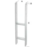 FP Zaunpfahl 81 x 5,0 cm Weiß/Feuerverzinkt