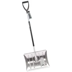 Schneeschaufel Aluedge Ergo, Schneeschieber aus Aluminium, mit Gummikante, 49,5x145,7