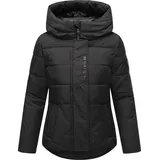 Marikoo Damen Winter Jacke gesteppt Teddyfell gefüttert Steppjacke mit Kapuze - Recyceltes Obermaterial Elira