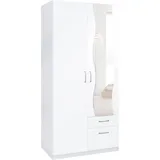 Priess Kleiderschrank 94 x 193 x 54 cm Weiß