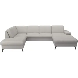 sit&more Wohnlandschaft SIT & MORE "Morris Jubi U-Form, B: 300 cm", grau (hellgrau), B:300cm H:83cm T:202cm, 95% Polyester, 5% Polyamid, Sofas, Wohnlandschaft, mit Armteilfunktion & 1 Zierkissen, optional Bettfunktion