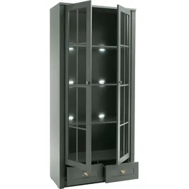 Home Affaire Vitrine Ascot 90 x 43 x 197 cm Grün