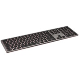 SPEEDLINK LEVIA Keyboard – Bluetooth Tastatur kabellos, aufladbar, Aluminium-Gehäuse, USB-Wireless und Kabelanschluss, beleuchtete Tasten/RGB Ambientbeleuchtung, flache und leise Tasten, spacegrau