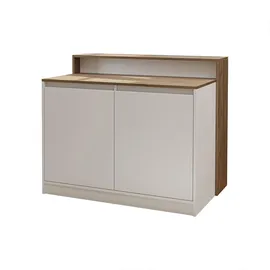 roomart Kücheninsel CORTADO 120 x 0 x 0 cm Braun/Weiß