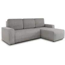 Sofnet Eckcouch Cord 5-Sitzer Grau