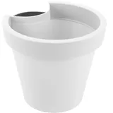Spetebo Fallrohr Blumentopf 24 x 21 cm Weiß