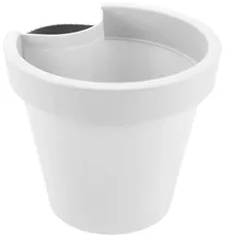 Spetebo Fallrohr Blumentopf 24 x 21 cm Weiß