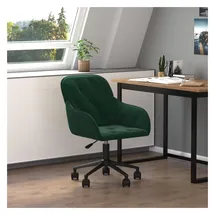 vidaXL Bürostuhl Samt Dunkelgrün