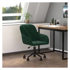 vidaXL Bürostuhl Samt Dunkelgrün