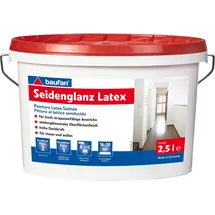 Baufan Wandfarbe Weiß seidenglanz 2,5 l