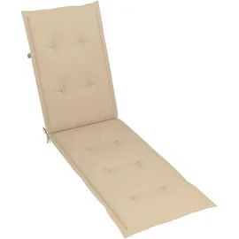vidaXL Liegestuhl mit Fußstütze und Auflage 20 x 20 x 20 cm beige 1 St.