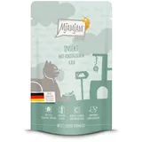 MjAMjAM Quetschies 125g Beutel Katzennassfutter 12 x 125 Gramm Insekt mit vorzüglichem Kalb