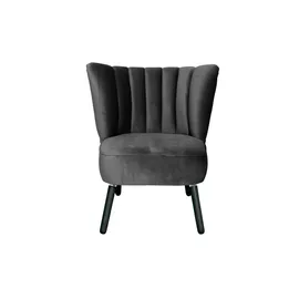 Max Winzer Sessel Alessandro Samtvelours 70 x 80 x 66 cm Schwarz
